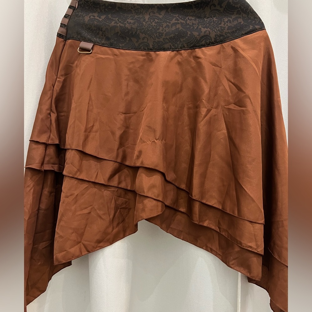 Alivila Y Fashion Brown Steampunk Victorian Skirt Women’s Size M (No Belt)